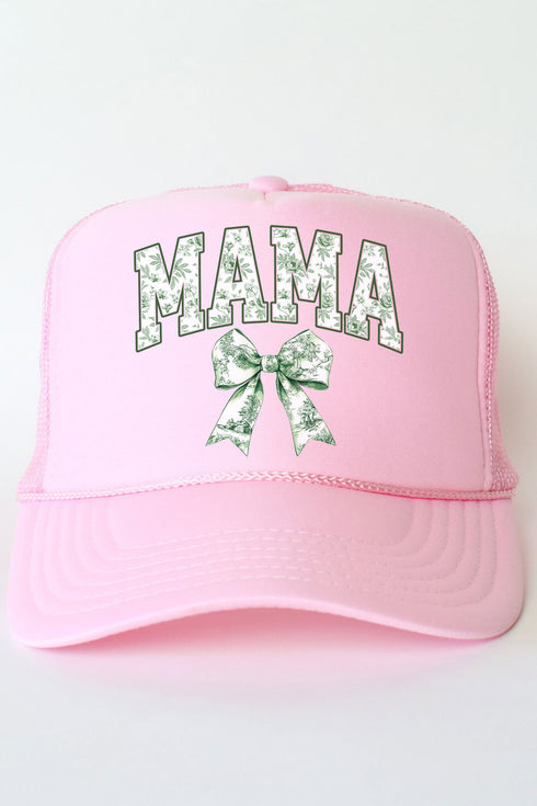 Green Mama Chinoiserie Otto Soft Pink Foam Front Trucker Hat