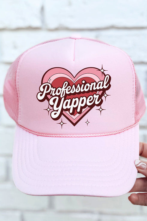 Heart Professional Yapper Otto Soft Pink Foam Front Trucker Hat