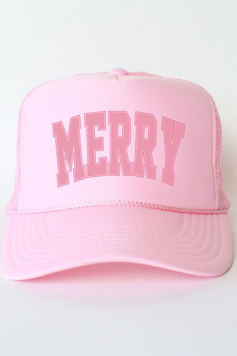 Merry Varsity Pink Otto Soft Pink Foam Front Trucker Hat