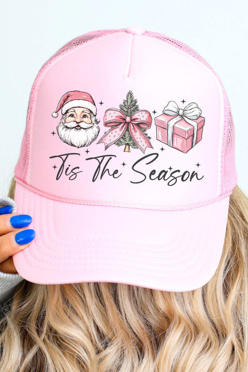 Pink Tis The Season Otto Soft Pink Foam Front Trucker Hat