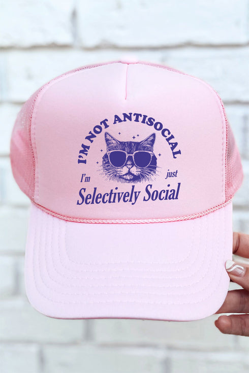 Selectively Social Otto Soft Pink Foam Front Trucker Hat