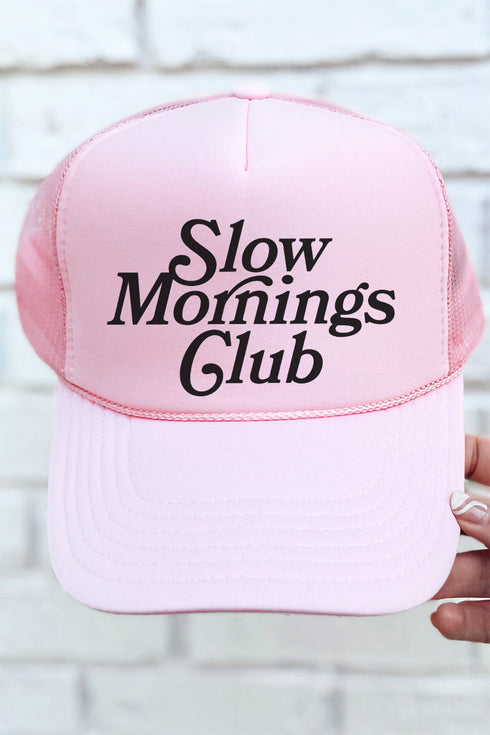 Slow Mornings Club Otto Soft Pink Foam Front Trucker Hat