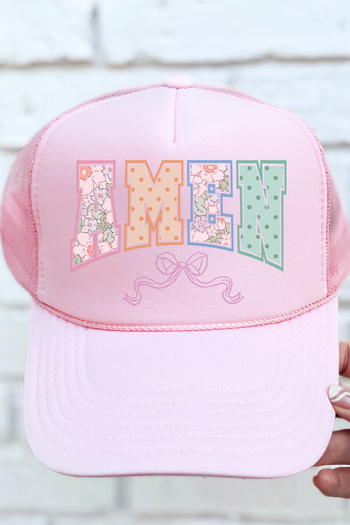 Springtime Amen Otto Soft Pink Foam Front Trucker Hat