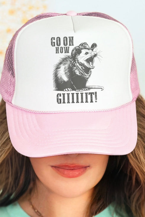 Go On Git Otto Soft Pink with White Foam Front Trucker Hat
