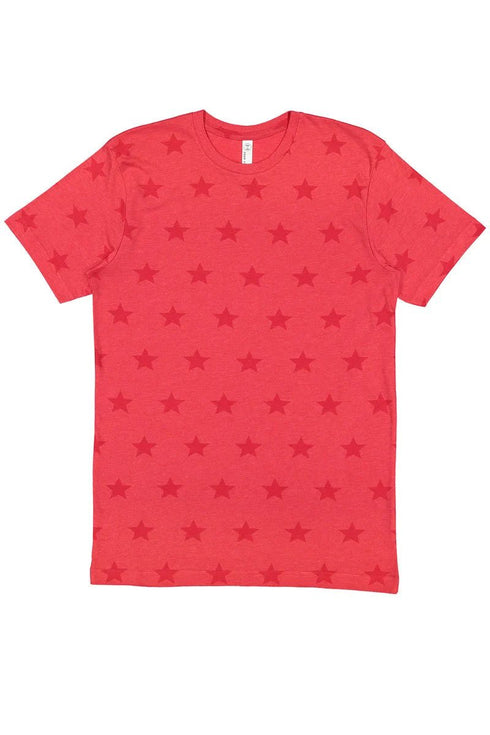 USA American Flag Patch Unisex Five Star Tee