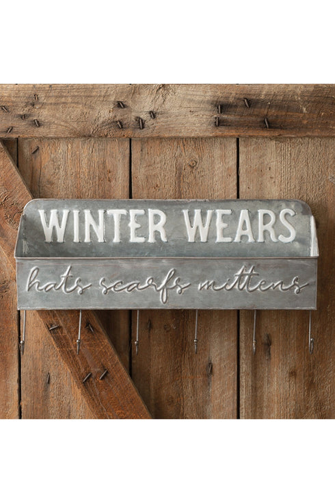 12 x 22.5 Winter Wears Six-Hook Shelf Organizer