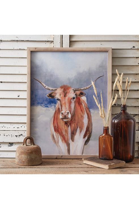 24 x 17.75 Texas Longhorn Wall Art