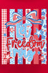Striped Coquette Let Freedom Ring Short Sleeve Relaxed Fit T-Shirt