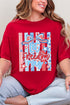 Striped Coquette Let Freedom Ring Short Sleeve Relaxed Fit T-Shirt