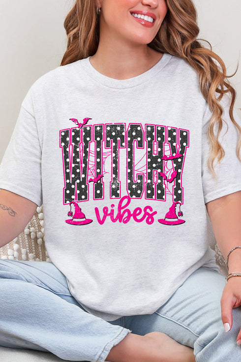 Dotted Witchy Vibes Short Sleeve Relaxed Fit T-Shirt