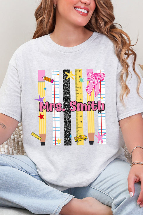 Personalized Teachers Rule Short Sleeve Relaxed Fit T-Shirt
