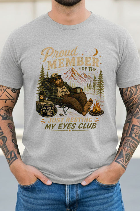 Resting My Eyes Club Short Sleeve Relaxed Fit T-Shirt