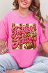 Pink Painted Football & Jesus Short Sleeve Relaxed Fit T-Shirt