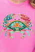 Seaside Sparkle Crab Short Sleeve Relaxed Fit T-Shirt