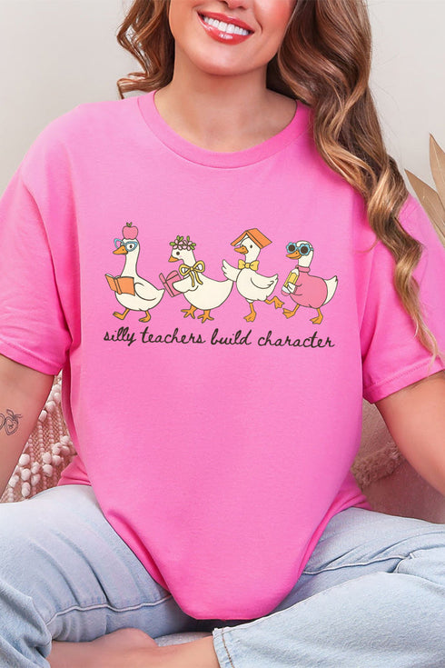 Silly Teachers Goose Parade Short Sleeve Relaxed Fit T-Shirt