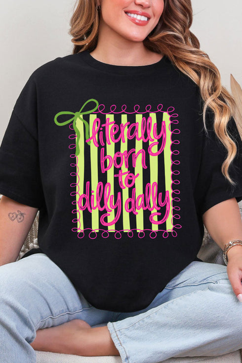 Swirls & Stripes Dilly Dally Short Sleeve Relaxed Fit T-Shirt