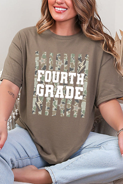 Camo School Era: Pre-K To Fifth Grade Short Sleeve Relaxed Fit T-Shirt *Choose Your Grade