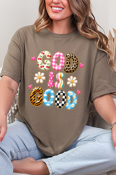 God Is Good Happy Mix Short Sleeve Relaxed Fit T-Shirt