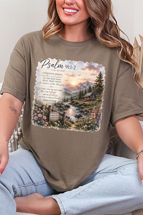 Scenic Psalm 91 Short Sleeve Relaxed Fit T-Shirt