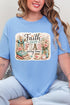 Faith Over Fear Floral Devotion Short Sleeve Relaxed Fit T-Shirt