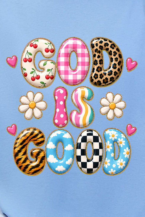 God Is Good Happy Mix Short Sleeve Relaxed Fit T-Shirt