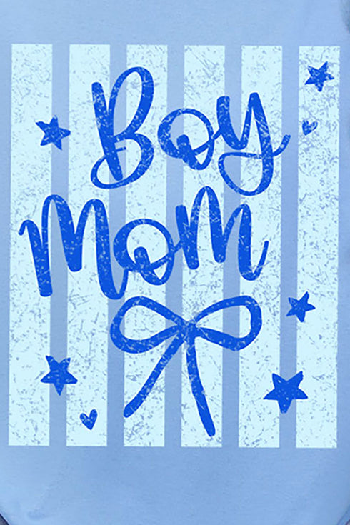 Striped Stars Boy Mom Short Sleeve Relaxed Fit T-Shirt
