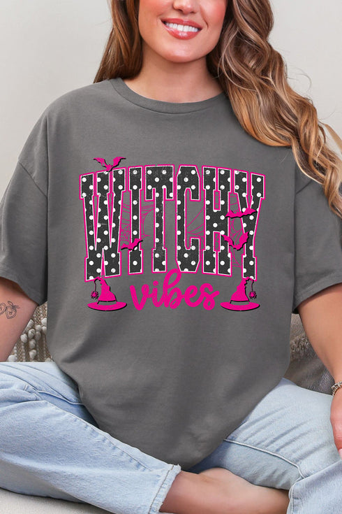 Dotted Witchy Vibes Short Sleeve Relaxed Fit T-Shirt