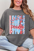 Striped Coquette Let Freedom Ring Short Sleeve Relaxed Fit T-Shirt