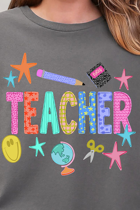 Classroom Charm Short Sleeve Relaxed Fit T-Shirt