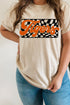 Checkered Tigers Orange Sleeve Relaxed Fit T-Shirt