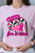Cheer For A Cure Pink Ribbon Short Sleeve Relaxed Fit T-Shirt