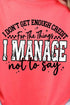 Manage Not To Say Short Sleeve Relaxed Fit T-Shirt