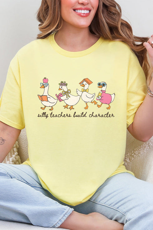 Silly Teachers Goose Parade Short Sleeve Relaxed Fit T-Shirt
