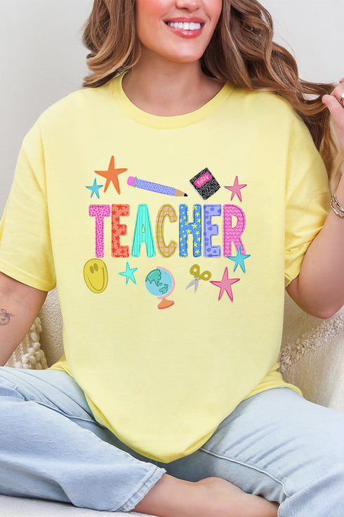 Classroom Charm Short Sleeve Relaxed Fit T-Shirt