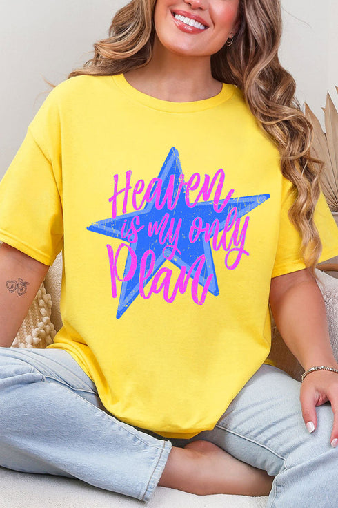 Heaven Is My Only Plan Short Sleeve Relaxed Fit T-Shirt