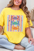 Hot Crab Summer Bright Leopard Short Sleeve Relaxed Fit T-Shirt