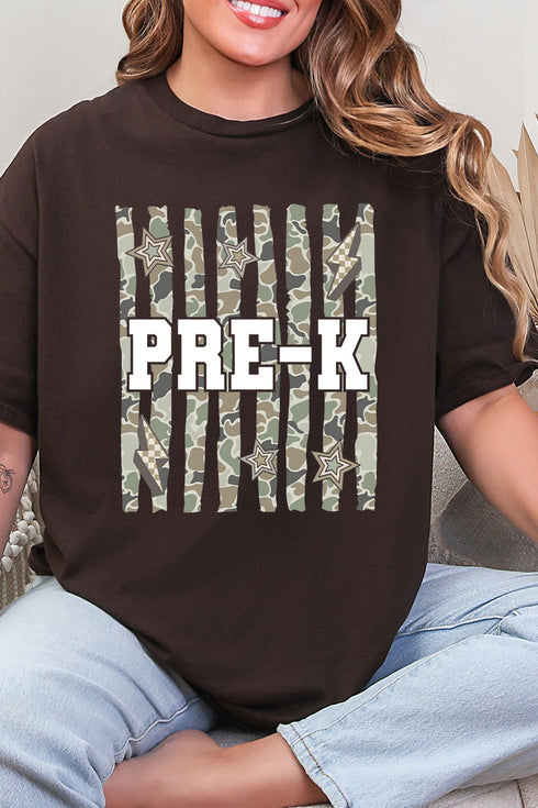 Camo School Era: Pre-K To Fifth Grade Short Sleeve Relaxed Fit T-Shirt *Choose Your Grade