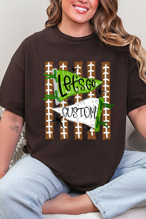 Personalized Touchdown Cheers Short Sleeve Relaxed Fit T-Shirt *Enter Custom Text