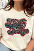 Distressed Groovy Holly Jolly Short Sleeve Relaxed Fit T-Shirt