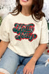 Distressed Groovy Holly Jolly Short Sleeve Relaxed Fit T-Shirt