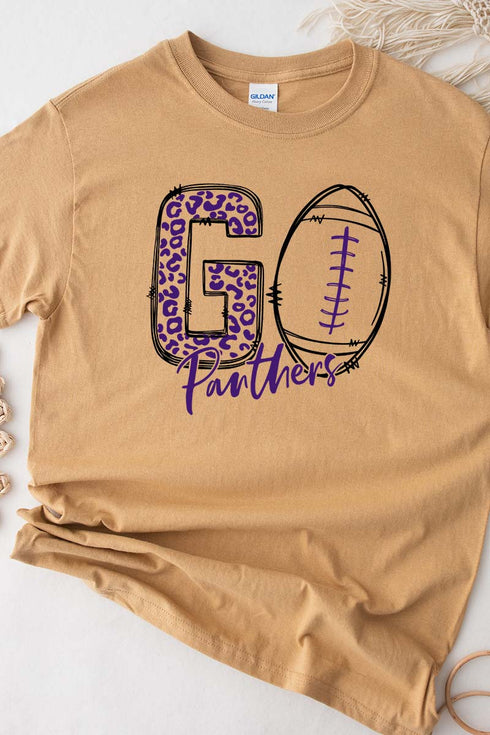 Doodle Go Panthers Purple Short Sleeve Relaxed Fit T-Shirt