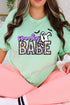 Faux Embroidery Spooky Babe Transfer Short Sleeve Relaxed Fit T-Shirt