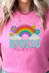 Spread Kindness Faux Embroidery Transfer Short Sleeve Relaxed Fit T-Shirt