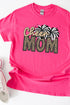 Faux Embroidery Cheer Mom Transfer Short Sleeve Relaxed Fit T-Shirt