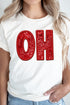 Faux Sequin OH Transfer Short Sleeve Relaxed Fit T-Shirt