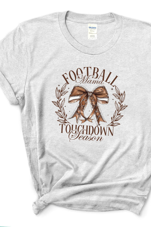 Football Mama Touchdown Season Short Sleeve Relaxed Fit T-Shirt
