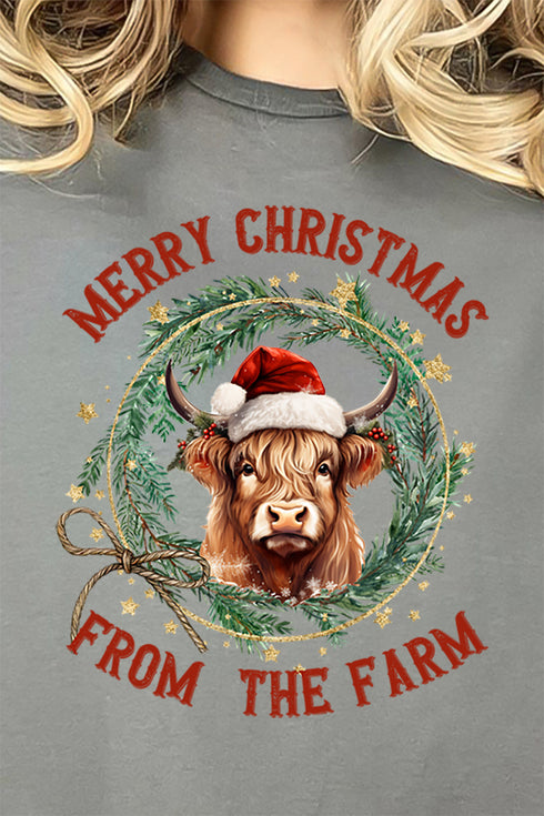 From The Farm Merry Christmas Short Sleeve Relaxed Fit T-Shirt