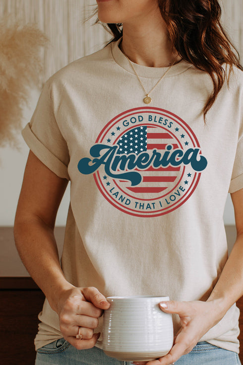 God Bless America Short Sleeve Relaxed Fit T-Shirt