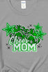 Green Cheer Mom Short Sleeve Relaxed Fit T-Shirt