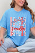 Striped Coquette Let Freedom Ring Short Sleeve Relaxed Fit T-Shirt
